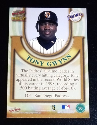 TONY GWYNN Insert Card PADRES HOF - Picture 2 of 2