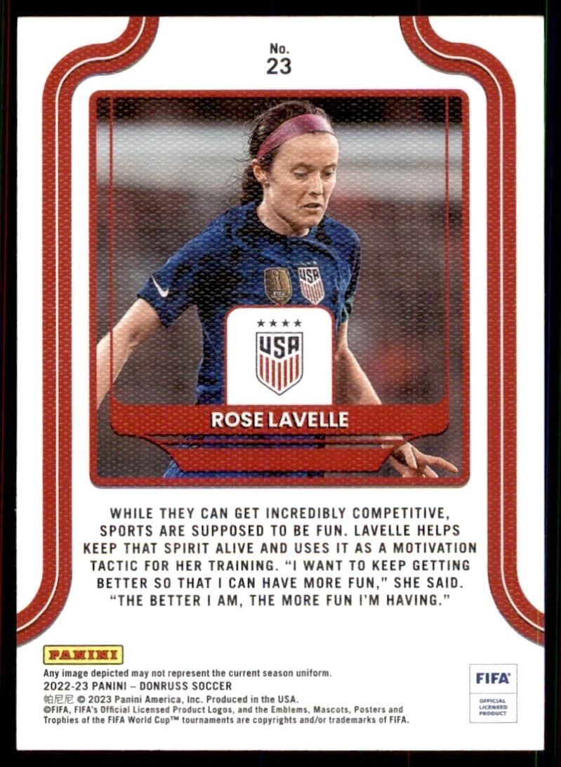 2022-23 Donruss Soccer Elite Series #23 Rose Lavelle - United States