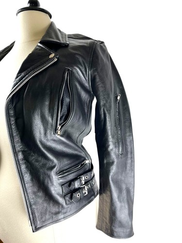 NWOT IK Genuine Leather Moto, Rockabilly, Punk, Goth Men's Jacket, 36 - Picture 3 of 18