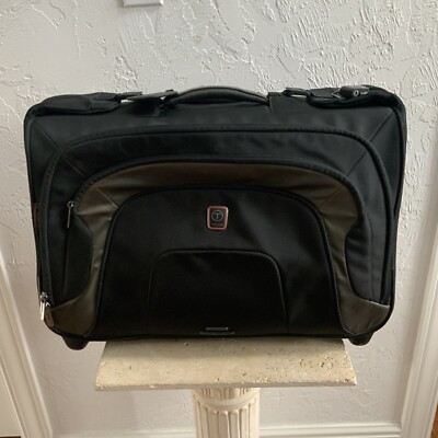 TUMI T-Tech 6730d Black Carry On Rolling Garment Bag Luggage - HANDLE WONT LOCK