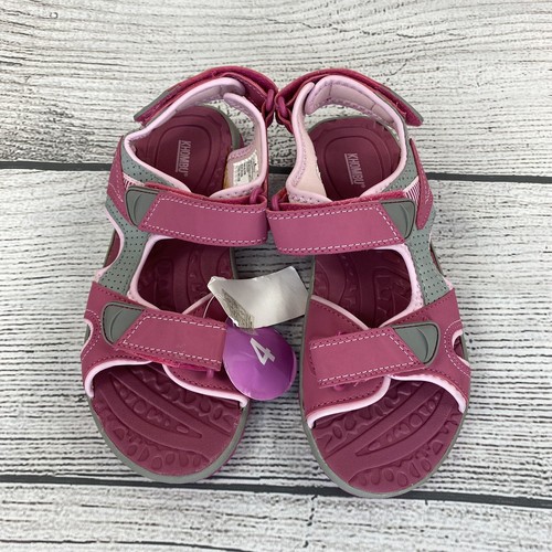 Khombu Pink Lilly Open Toe Sandals Youth Size 4 Hook & Loop Sport Sandals - NEW - Picture 8 of 10