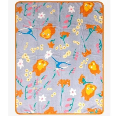 OUR UNIVERSE Studio Ghibli Howls Moving Castle Throw Blanket Plush 45x60" Calcifer Fleece NEW