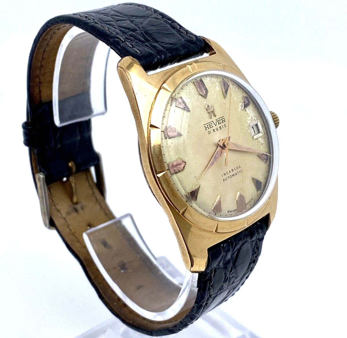 HEVER Automatic Vintage Swiss Mens Watch Gold Plated (G10) eBay