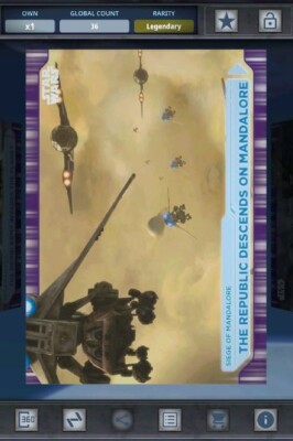 Star Wars Card Trader - Legendary Purple Battle Plans Republic Descends 36cc