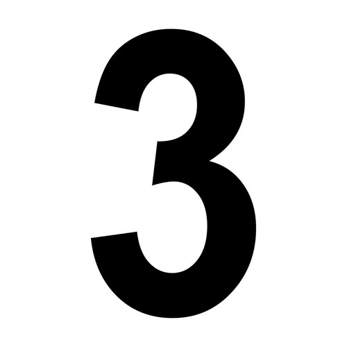 Pegatina negra 6 cm número de casa deseo elección número número número letra ABC - Imagen 8 de 67
