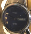 Vintage Quartz Timex Indiglo WR30M  Men's Wristwatch Blue Dial