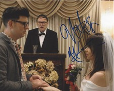 NATASHA LEGGERO & MOSHE KASHER SIGNED AUTHENTIC 8X10 PHOTO COA COMEDIAN COMEDY