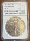 2017 AMERICAN SILVER EAGLE NGC MS 70 Early Releases