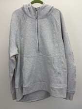 NWT Size XL/XXL Lululemon Scuba Oversized Half Zip Hoodie Long HCUG Grey