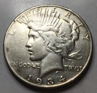 1934-S Peace Silve Dollar, VF. Tougher Date in Condition! STC! J107