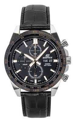 Casio Edifice Quarz-Chronograph Schwarz Zifferblatt EFR-574BL-1AV 100M Herrenuhr