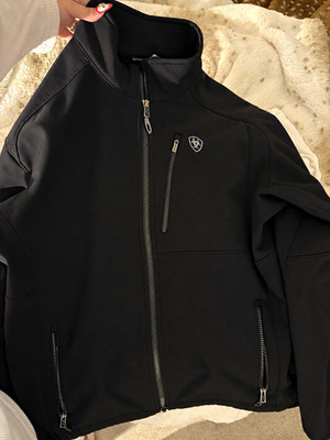 Ariat Men's Black Full Zip Jacket Stand-Up Collar Zipped Pockets Size M