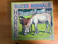 Antique Sliced Animals Puzzles/Game/Educational/Spelling/Memory-1930 Selchow  R