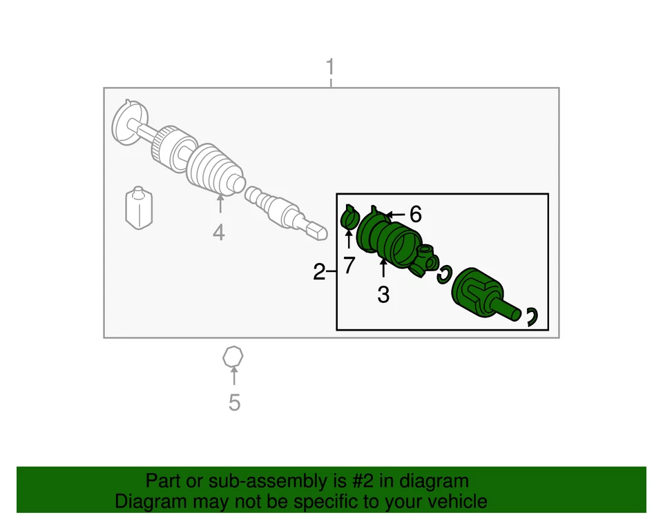 Conjunto de junta interior original Mitsubishi MN156647 Foto 2 de 2