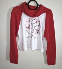 Miley  Mollie Dutch Bros Cropped Drawstring Hoodie. Dutch Brothers Merch Large