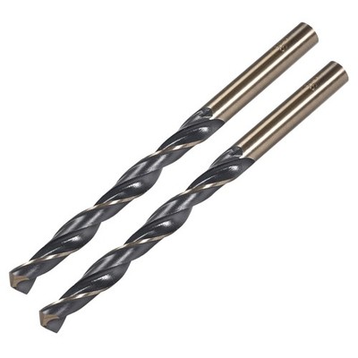 Reduced Stem Drill Tips Twists 8mm High Speed Steel with 8mm Stem 2pcs