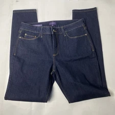 NYDJ Women's Blue Mid Rise Aline Legging Jegging Denim Jeans Stretch Size 10