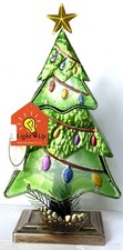 Glass LED Light Up Christmas Tree Free Standing 15x6  Home Decor By Sunset Vista
