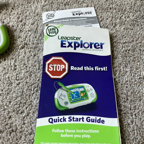 LeapFrog Leapster Explorer Console 39100 Learning Game Green Tested/ Working - Picture 7 of 9