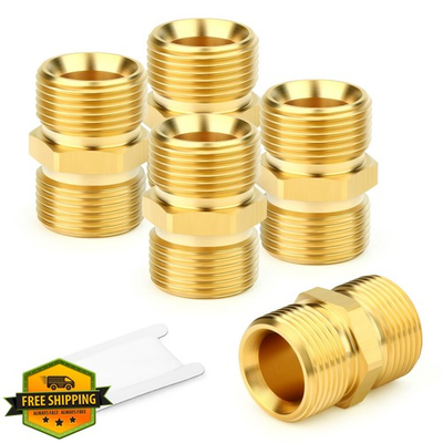 #ad GASHER M22 Pressure Washer Fittings 5 Pcs M22 14 Male $27.99