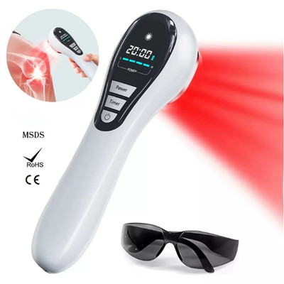 Kaltlasertherapiegerät, Rotlicht-Kaltlasertherapie 650 & 808 nm zur Schmerzlinde