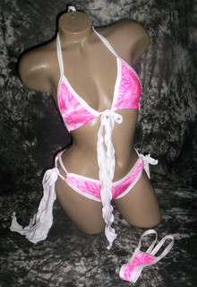 EXOTIC DANCER STRIPPER SCRUNCH BOOTY SHORTS SET UV GLOW!