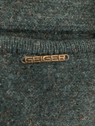 Geiger Pure Wool Cardigan Overcoat Women Approx S/M Cozy Prep Equestrian Ivy - Picture 2 of 10