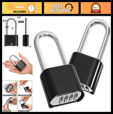 2 Pack Heavy Duty 4 Digit Combination Lock - Waterproof Padlock for Gates, Fence