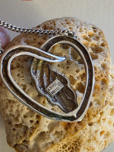 Ilias Lalaounis Herz Sterling Silber 925 Anhänger mit Kette. Gold Detail. - Bild 9 von 11
