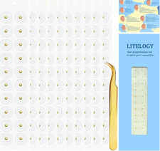 24K gold plated Ear Seeds Acupuncture Kit - 180 Pieces - with Tweezers