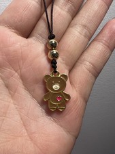 Bear Phone Charm, Cute Little Brown Bear Phone Charm, Bear Bag Charm
