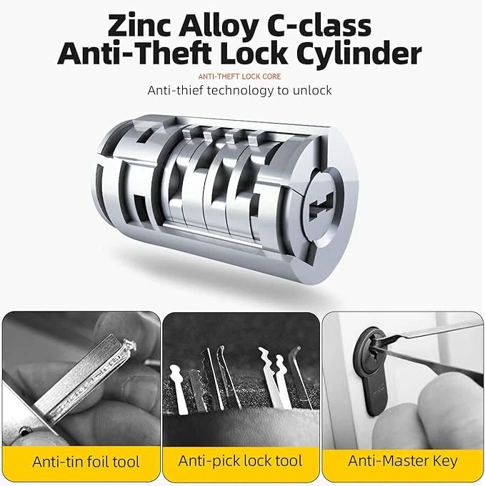 ROCKBROS Bike U Lock Heavy Duty Anti Theft Bike Lock Mounting Bracket with3 Keys - Image 4 of 4