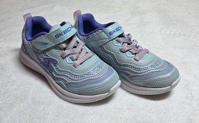 Skechers Girl's Sneaker Sz 13 Jumpsters Aqua Purple Metallic Colorway Mermaid