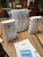 NetGear Orbi RBK33 Tri-band mesh Wifi system: RBR40 Router & 2 RBW30 Wall Plugs