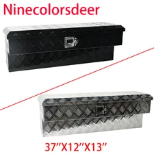 37''×12''×13''Aluminum Side Mount Pickup Truck Trunk Storage Tool Box w/Lock