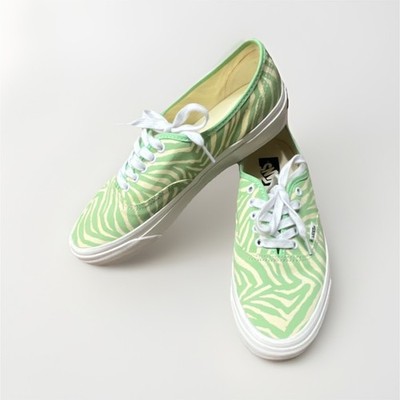 VANS Men s rate Green Zebra Animal Print Canvas Authentics US M 11