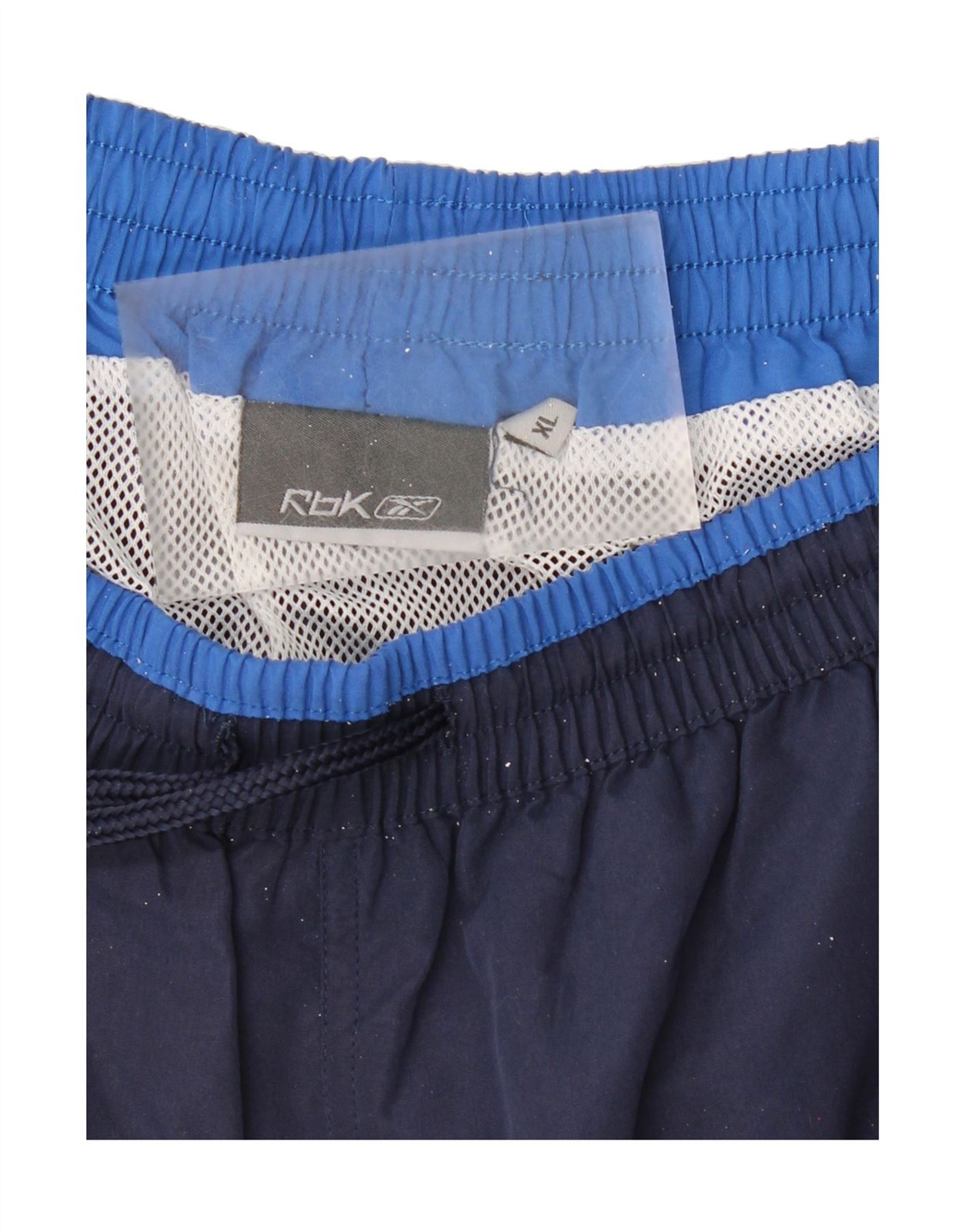 REEBOK Mens Sport Shorts XL Navy Blue Colourblock BJ15 thumbnail 3