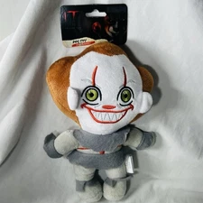 NWT Squeaky Plush Fetch For Pets Dog Toy Horror IT Pennywise Clown Stephen King