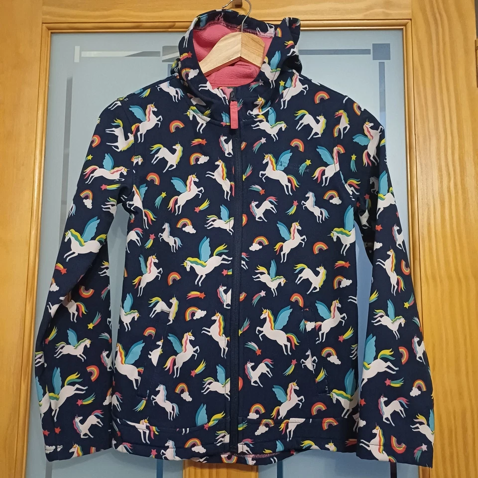 Girls Unicorns Fleeced Hooded Raincoat Jacket Mountain Warehouse - Image 4 of 4