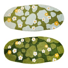 Soft Microfiber Mat 3D Moss Bath Mat Cute Moss Rug TPR Non-Slip Backing