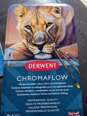 Derwent Chromaflow Art Drawing Colouring Pencils 24 In Set 2305857