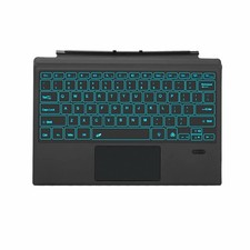Surface Pro 7 Wireless Bluetooth Keyboard with Touchpad 7 Color Backlit Recha...
