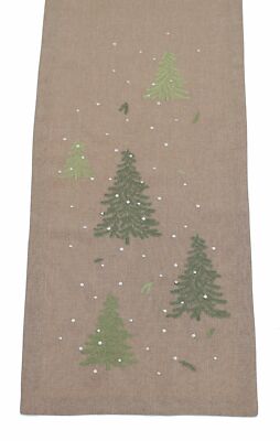 ''Schneesturm bestickt Weihnachten Tischläufer 14'''' x 75''