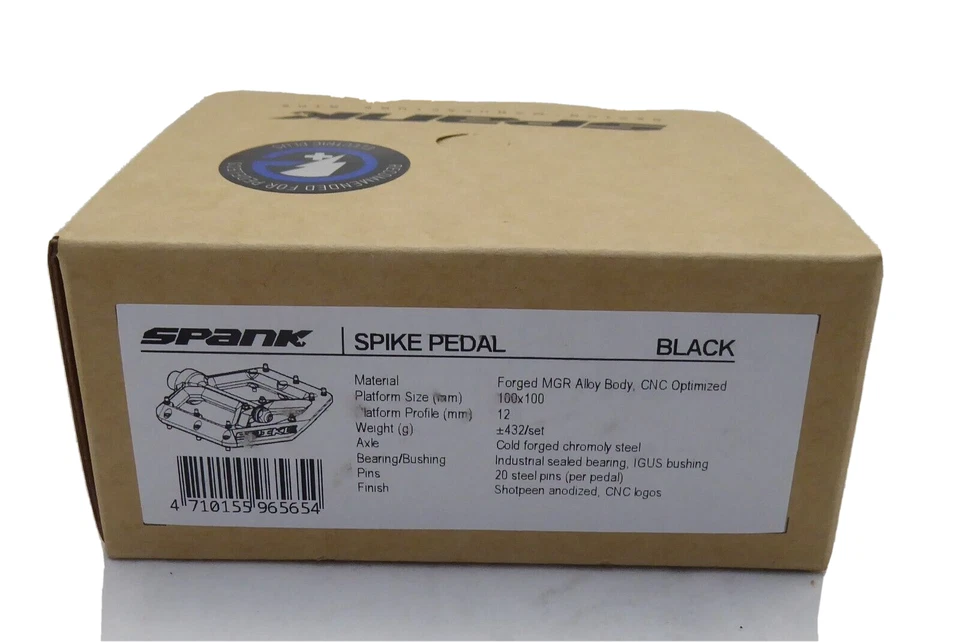 Pedales Spank Spike - Plataforma, Aluminio, 9/16", Negro Foto 2 de 2