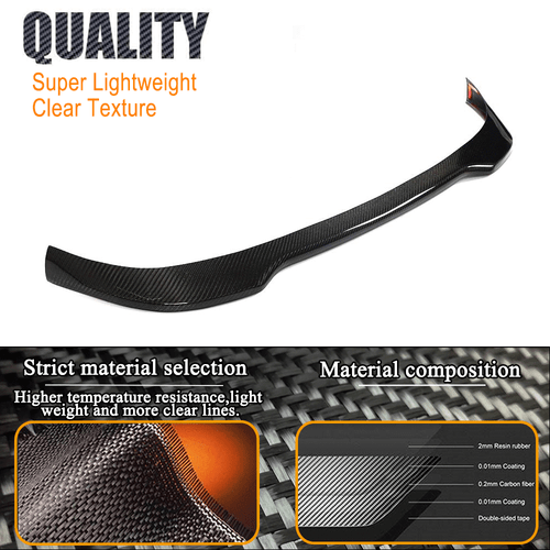Alerón trasero de carbono alerón labio trasero alerón para FIAT 500 Abarth 595 2010-2020 - Imagen 6 de 10