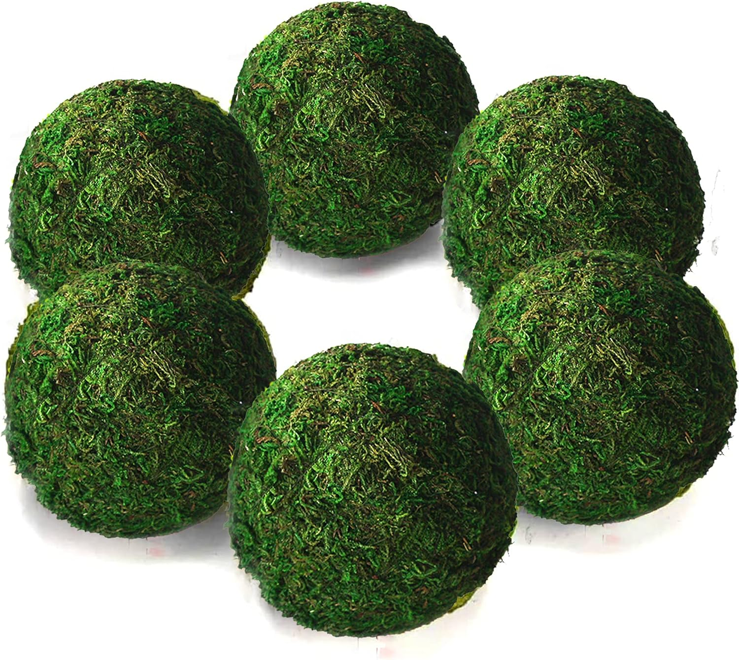 Moss Balls Decorative for Bowl, 4 Inch Large Green Moss Ball, Bowl Fillers for C