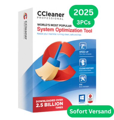 CCleaner Professional - Windows - Key schnell per eMail |  3 Geräte | 1 Jahr
