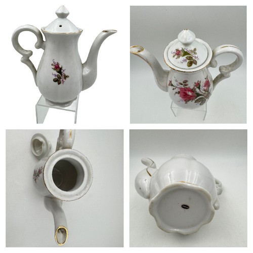 Vintage Pompadour Rose Tea Lipper Mann Japan Teapot Creamer Teacups 13 piece Set - Picture 3 of 18