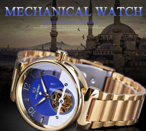 Forsining Mens Skeleton Mechanical Waterproof Luxury Watch Great Gift Idea - Picture 3 of 8