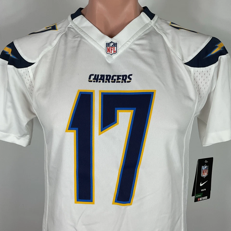 Футболка Nike Chargers Phillip Rivers новая с ценниками молодежная L белые болты AFC NFL SD LA - Изображение 4 из 4